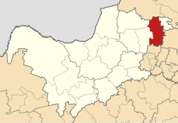 Map of the North West with Madibeng highlighted (2011)